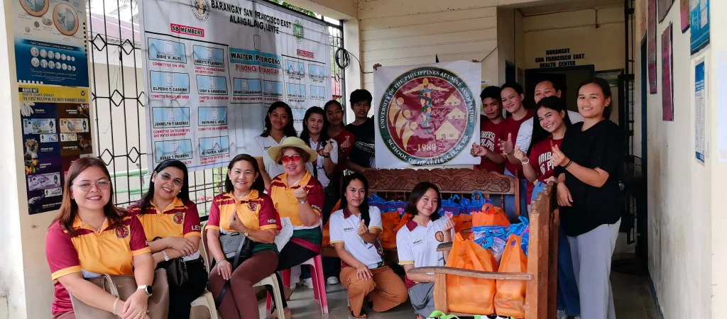 The dedicated midwifery students of UPMSHSAA Batch 46 help identify and prepare target families in San Francisco East, Alang-alang, Leyte, blending academic skills with community wisdom, demonstrating interdisciplinary collaboration.
