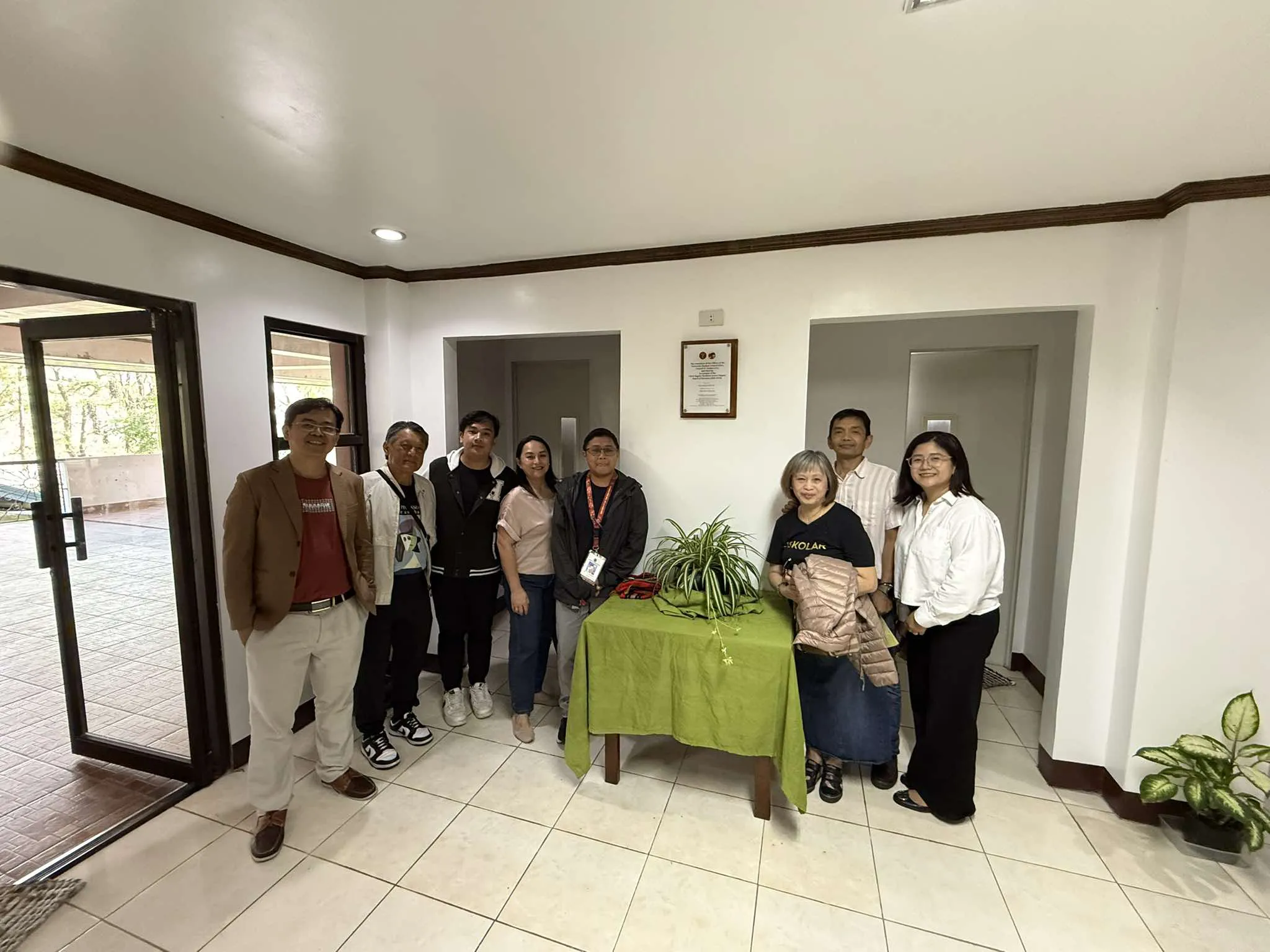 Left to right, Vice Chancellor Jerico Bacani, Mr. Benedicto Alhambra, Engr. Darvin Caliton, Mrs. Faith Joy Calderon, Ms. Irene J. Enriquez, Mrs. Lilia Bautista, Chancellor Joel Addawe and Ms. Monalie Sta.Cruz- Romero.